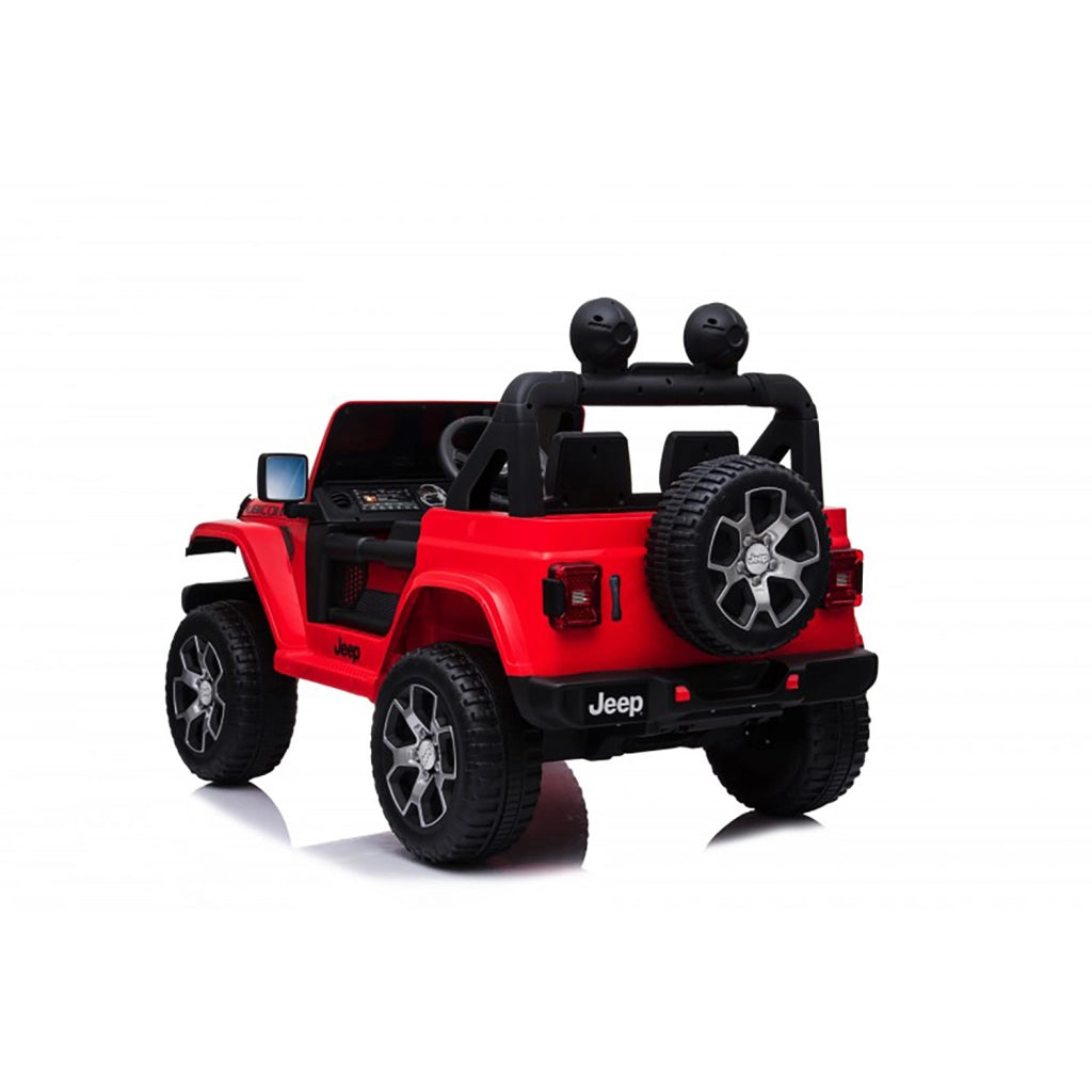 Macchina Elettrica per Bambini Fuoristrada Jeep Wrangler Rubicon 12V con Telecomando Rosso