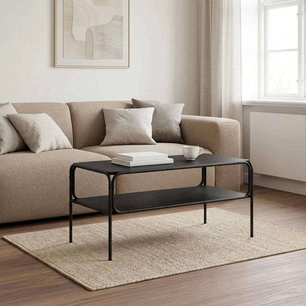 Tavolo laterale Rovere Nero 100 x 50 x 46 cm 8013632