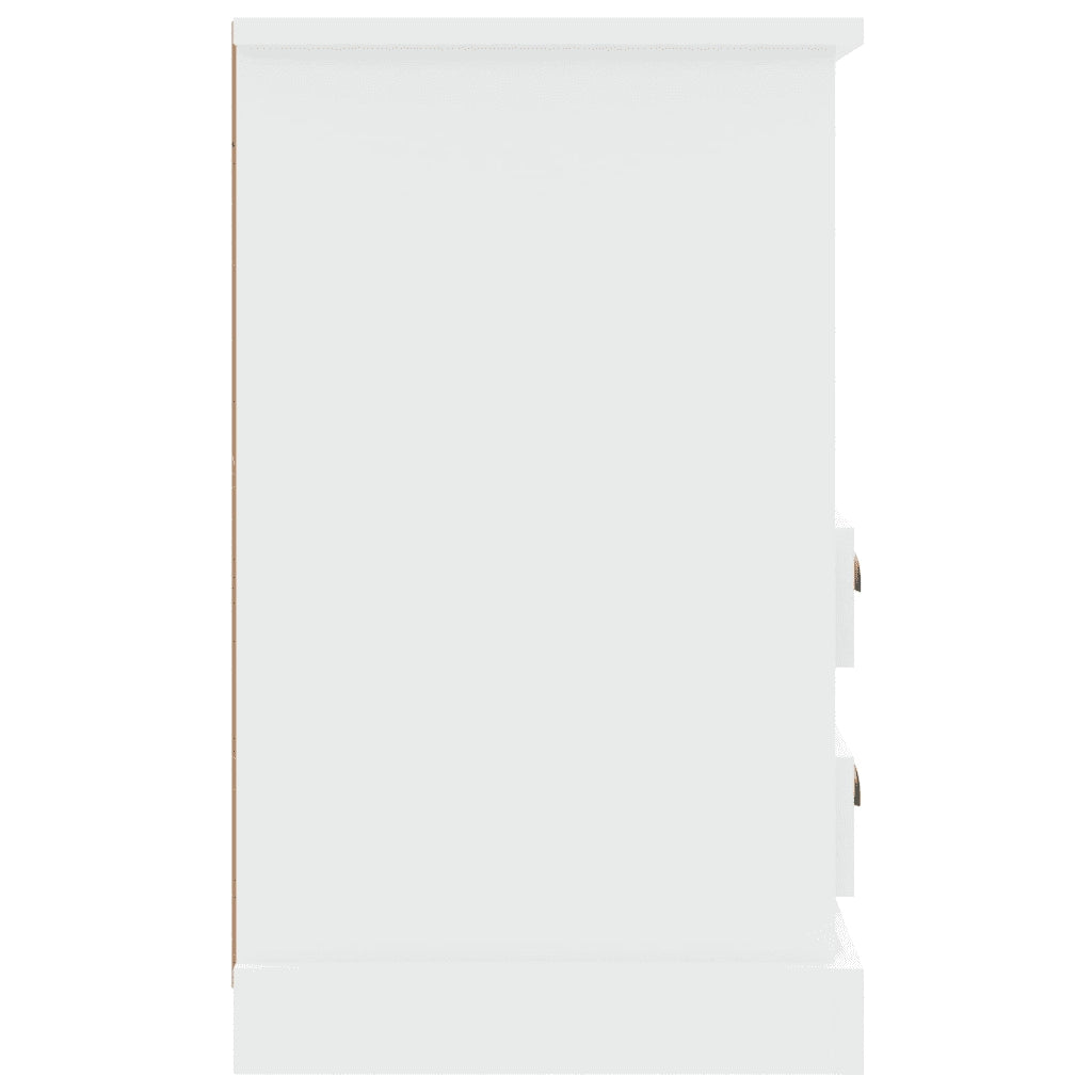 Set di 2 Comodini | Armadio da Notte | Mobiletto da notte Bianco Lucido 43x36x60 cm