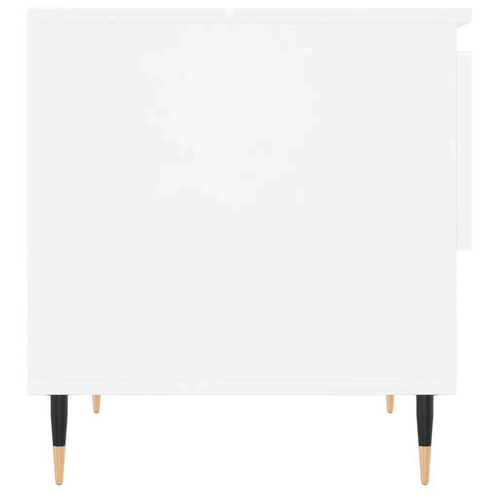 2 pz Tavolini salotto | Tavolino da caff¨¨ | Tavolino da Soggiorno Bianchi 50x46x50 cm in Legno Multistrato
