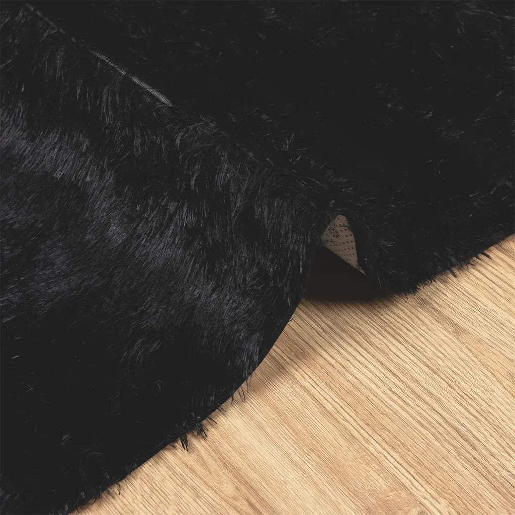 Tappeto Shaggy a Pelo Lungo NAVARRA Nero 120x170 cm poliestere