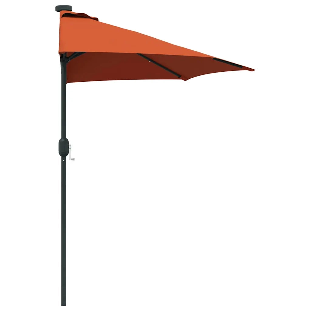 vidaXL Ombrello da giardino Terracotta 294 x 150 x 224 cm Tessuto