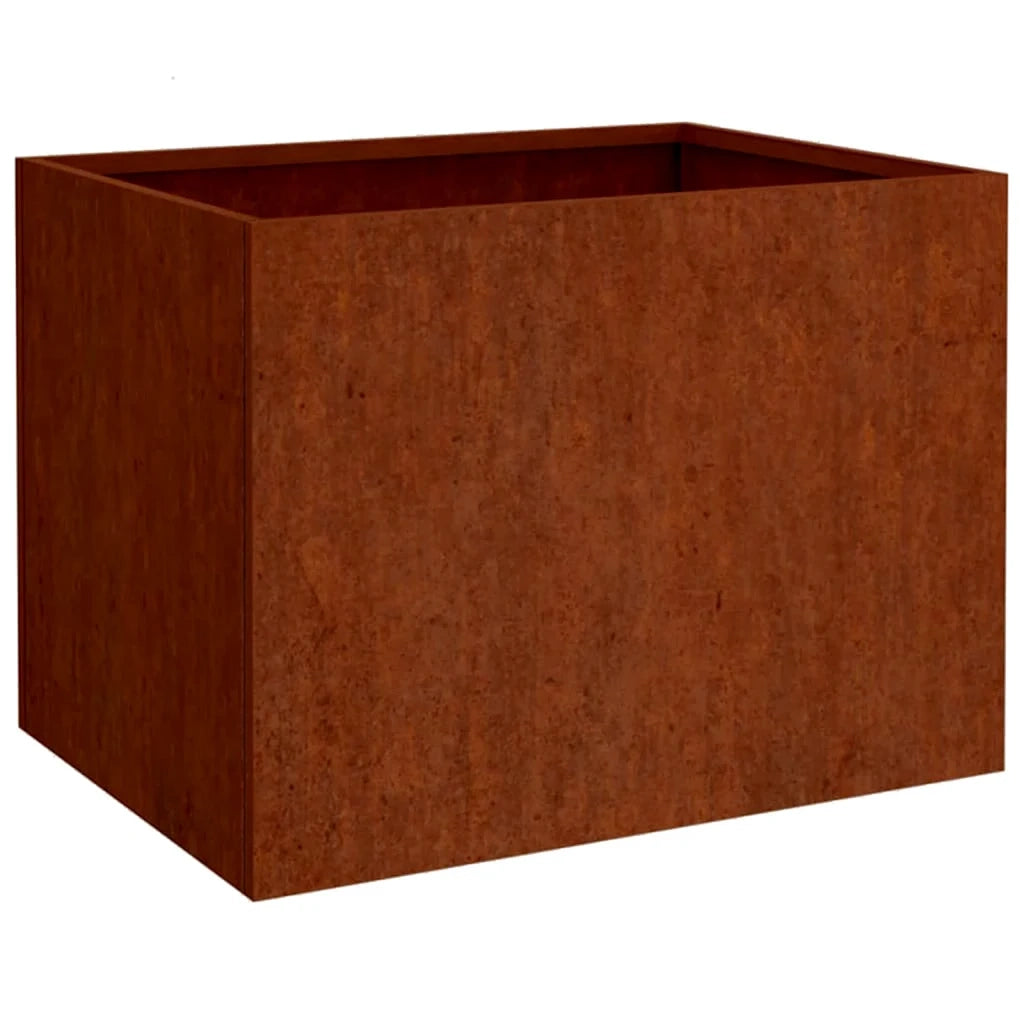 Fioriera | Cassetta per fiori | Vaso 62x47x46 cm Acciaio Corten