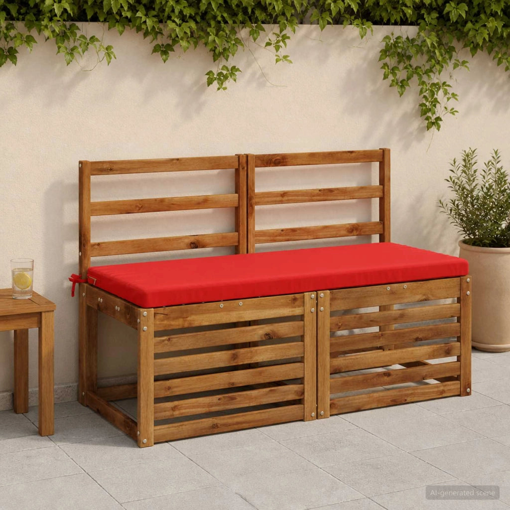 Cuscini per Panchina a 2 Pezzi SOEST 2 pz 100% Poliestere Rosso 949305