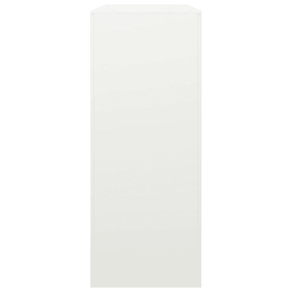 Rastrelliera per Legna da Ardere Bianca 100x40x100cm in Acciaio
