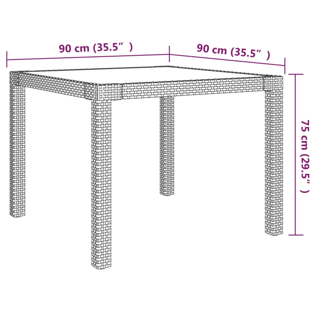 Set Mobili da Pranzo Giardino 5 pz con Cuscini Polyrattan Beige 3094902