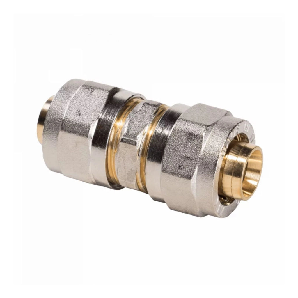 RACCORDO DIRITTO INTERMEDIO A STRINGERE TRE PEZZI PER TUBO MULTISTRATO MODELLO 703L - Ø26  - APE