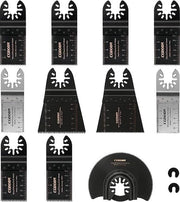 Set di lame a sega 13 pezzi, attrezzo multifunzionale, accessori, lama a sega, set di accessori oscillanti, multitool, mix mitten