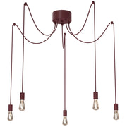 Lampada a sospensione Spindel 5 luci bordo E27 Luminex
