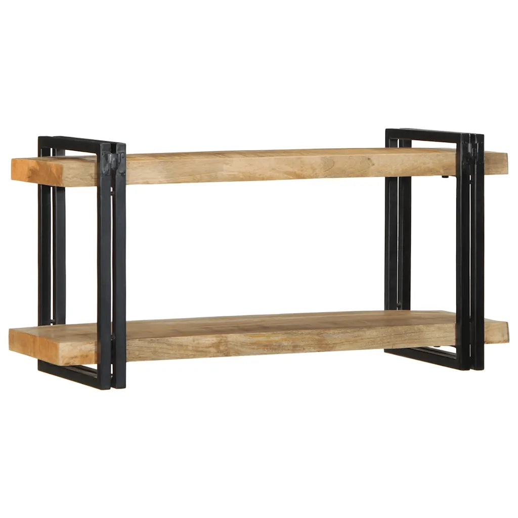 Mensola da Parete 90x33x45 cm in Legno Massello di Mango Grezzo 4017485
