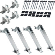 Sostegno per pannelli solari per tetto piatto - Regolabile supporto in alluminio per pannelli solari (set di 2, 15°-30°)