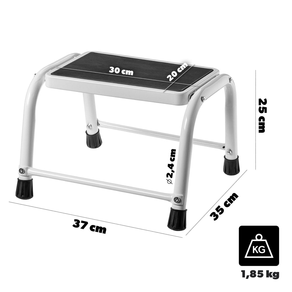 Scala a pioli KADAX, scala domestica in acciaio, piattaforma antiscivolo, portata massima 150 kg