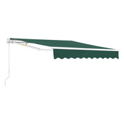 Tenda da Sole a Muro Bitonto con Bracci Estensibili e Manovella 250 x 200 cm (LxP) Verde Scuro [en.casa]