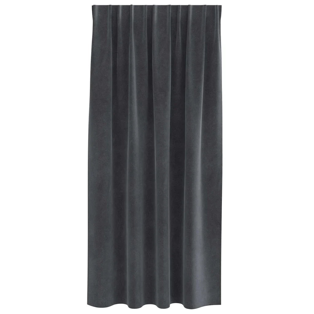 Tende Oscuranti | Tende Blackout 2 pz Grigio chiaro 140 x 175 cm Velluto
