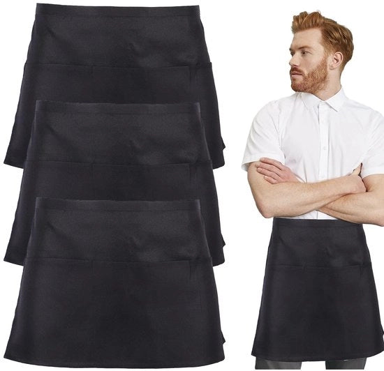 Set di Shorts Antivuoto 3 pezzi - Shorts da Cucina - Shorts da Lavoro - Shorts da Cucina con Tasche - Shorts con Tasche - Dimensioni Variabili