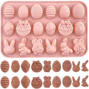 Modulo di silicone per uova di Pasqua - fondant - cioccolato - uova di Pasqua - coccodrillo di Pasqua - cucina con bambini - conica - resistente alla lavastoviglie - uovo di Pasqua - 18 fori