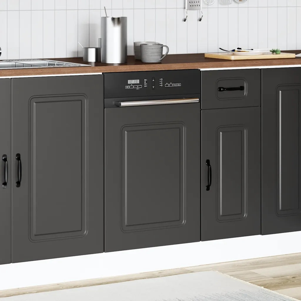 Pannello Lavastoviglie Kalmar Nero 45x1,5x57 cm in Truciolato 853648