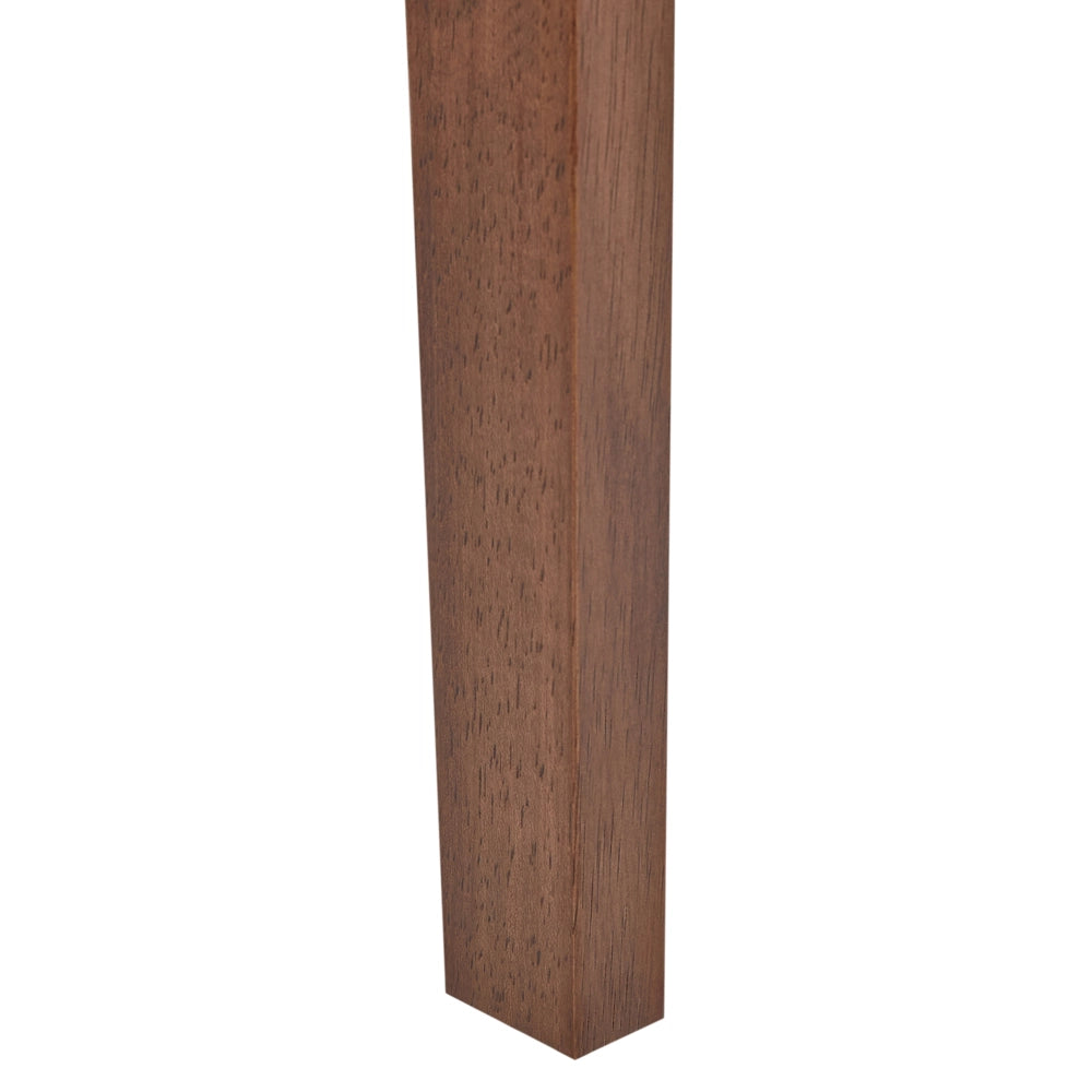 Set di 2 sedie da pranzo Struttura in legno di gomma scuro Seduta in bouclé beige Design retrò senza braccioli