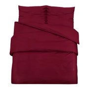 Set Copripiumino Bordeaux 200x200 cm in Microfibra Leggera CFW6337311