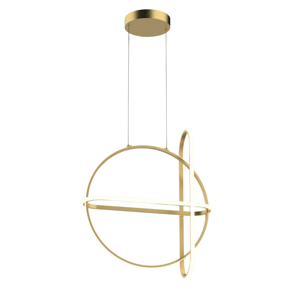 Lampada a sospensione LED ottone 3 luci Italux Cerrila