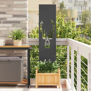 vidaXL Pannello Decorativo da Giardino Stampa animale Nero 32 x 140 cm