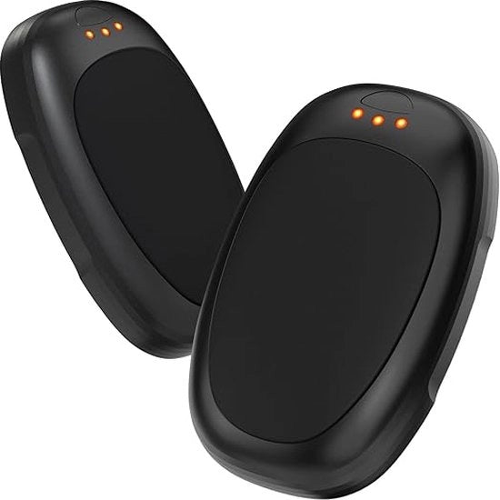 Handwarmer elettrico riutilizzabile, 3 modalità, portatile, riscaldatore di tasca USB, funzionante con batterie, per camping, caccia, golf - Nero