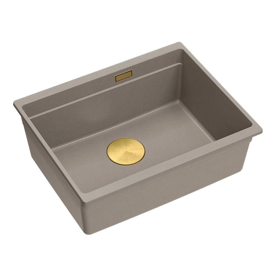 Lavello In Granito Logan 100 Beige Tappo acciaio
