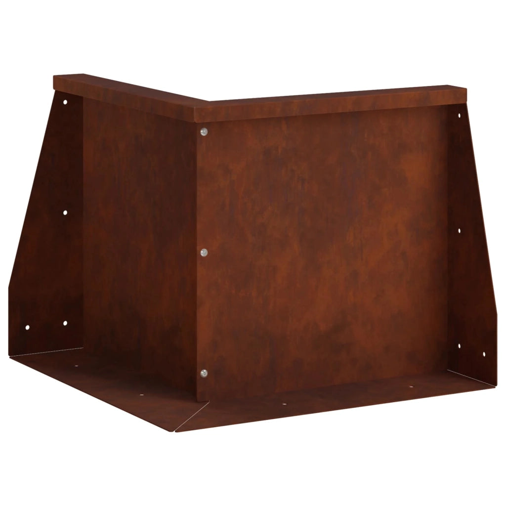 Muro di contenimento 50 x 50 x 50 cm Acciaio Corten Ruggine 8015197