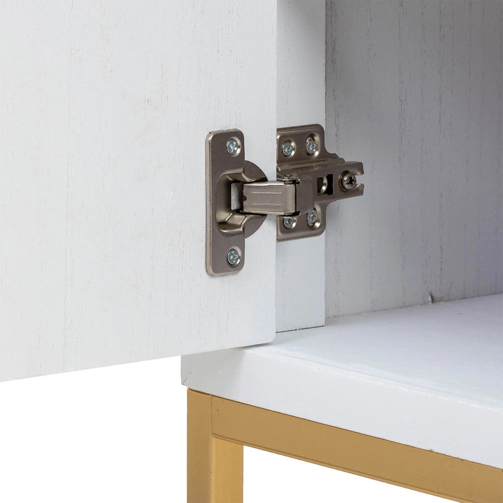 Tavolino 1 anta in legno e metallo 40x35x61h cm