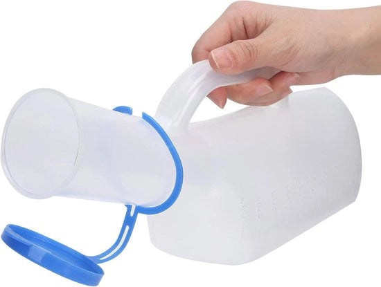 Urinoir Portatile per Uomo - Contenitore da 1000ml per Viaggio e Uso Casalingo Resistenti alle Urina