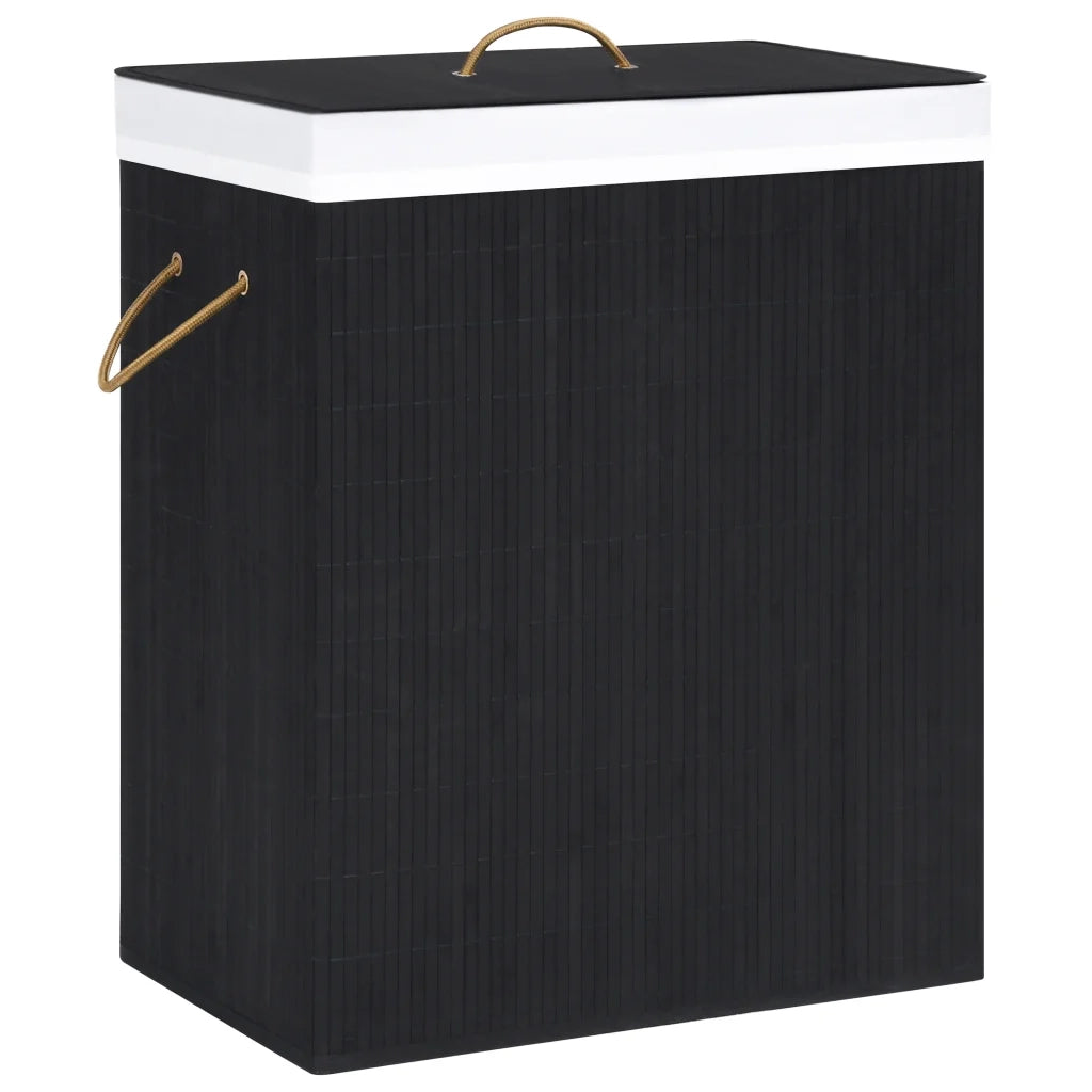 Cesto Portabiancheria in BambÃ¹ Nero 100 L cod mxl 51316