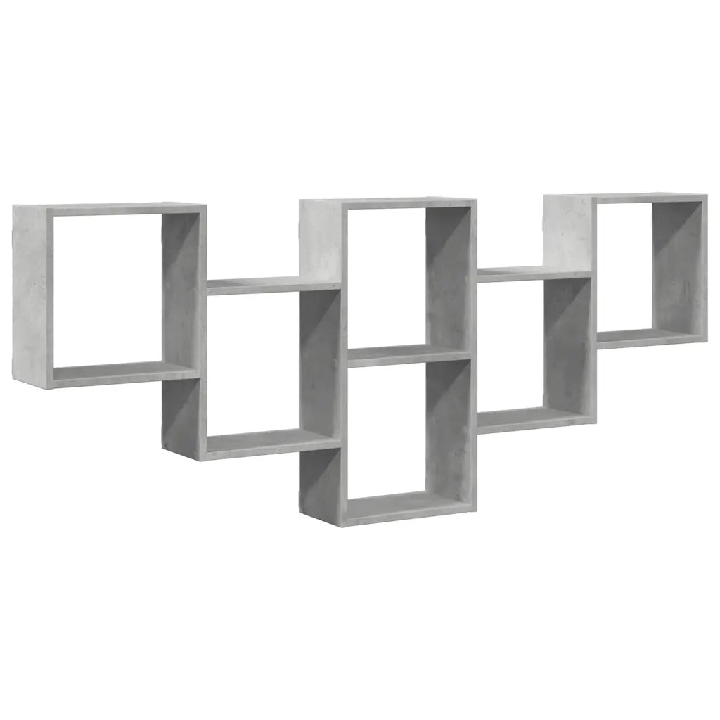 Scaffale a Muro Grigio Cemento 159x18x66 cm in Truciolato 853302