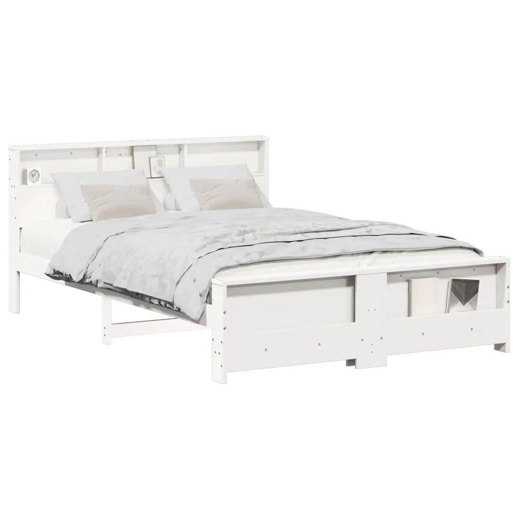 Struttura del letto-Giroletto-Rete del Letto Bianco 150 x 200 cm Legno multistrato 501090