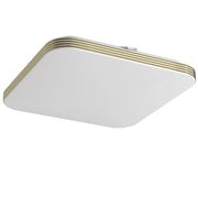 Plafoniera LED quadrata 33cm 17W bianco-oro IP44 Eko-Light
