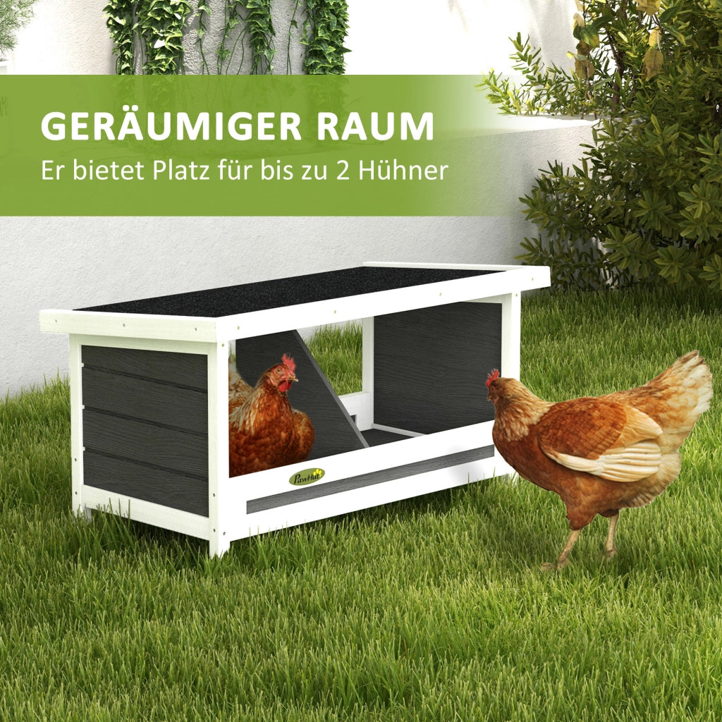 Nido per Galline ¨C zephmum ¨C Naturale e Nero 66x37x34 cm