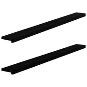 Davanzali 2 pz Marrone Scuro 160x15x2 cm Legno Massello Rovere