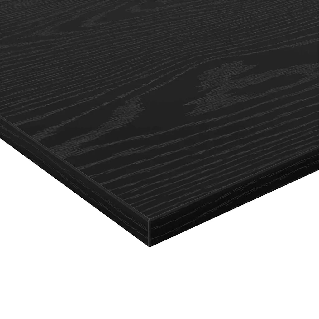 vidaXL Scaffale 4 pcs Nero 80 x 20 x 1.5 cm Legno multistrato