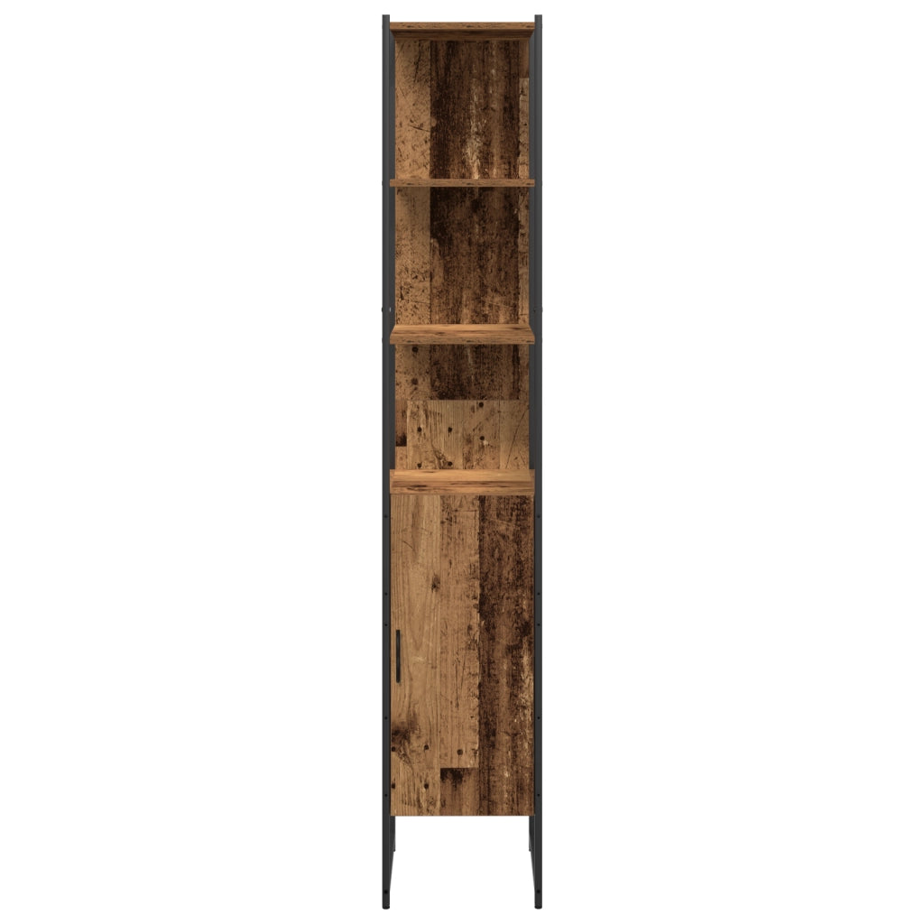 Set di Mobili da Bagno a 4 Pezzi in Legno Invecchiato