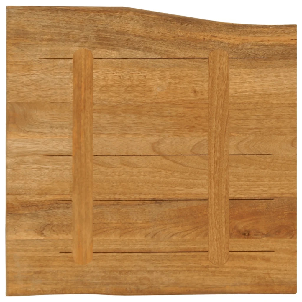 Piano Tavolo 80x80x3,8 cm Bordi Vivi in Legno Massello Mango 370794