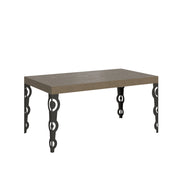 Tavolo allungabile 80x160/244 cm Karayan tortora telaio Antracite