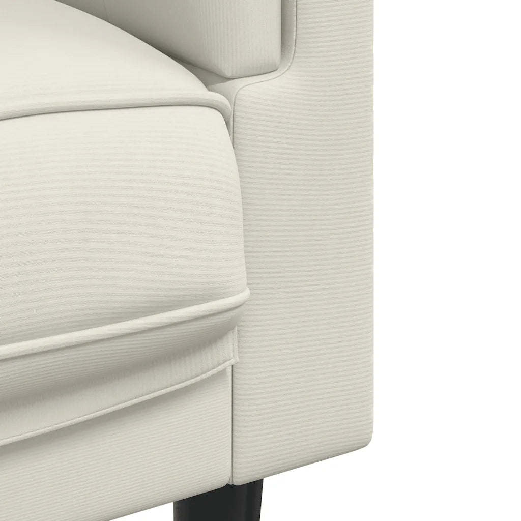 Divano | Divano da soggiorno | Sofa a 2 Posti con Cuscini Crema in Velluto