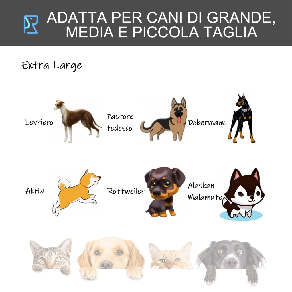 EasyComfort Kennel Gabbia per Cani Pieghevole a Doppia Porta con Blocco, Box per Cani con 4 Ruote con Freno e Fondo Rimovibile, 125x76x81cm, Grigio Scuro