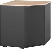 Credenza Betti, Antracite/Sonoma, 77.9 x 77.9 cm con 1 porta, per riporre abiti e oggetti di uso quotidiano