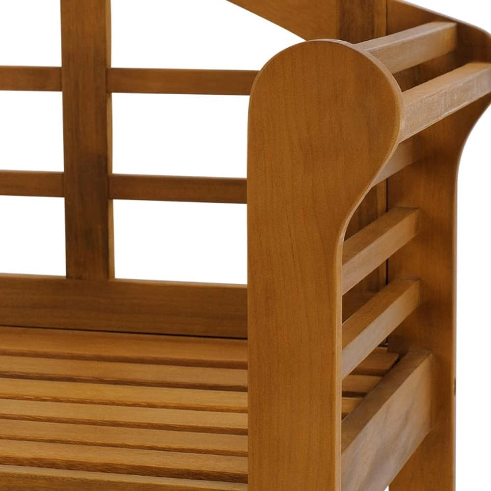 ® Panchina da Giardino Resistente in Legno Eucalipto Certificato FSC® Portata 320 kg 2 posti con Braccioli e Schienale 135x56 cm Panca per Balcone