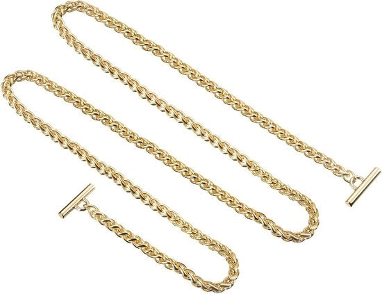 Cinturino per borsa a tracolla con chiusura a cerniera per donne - oro - 130 cm