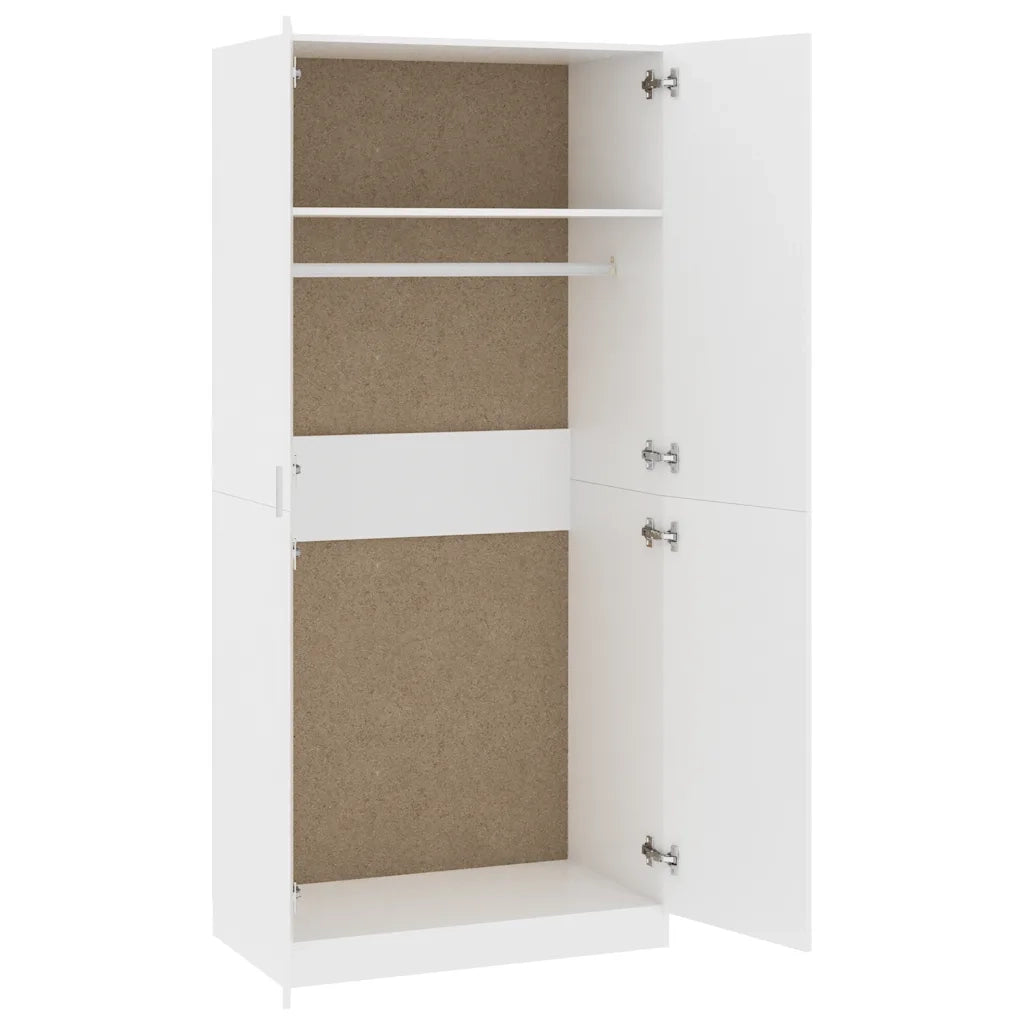 Armadio Bianco 90x52x200 cm in Legno Multistrato CFW8467769