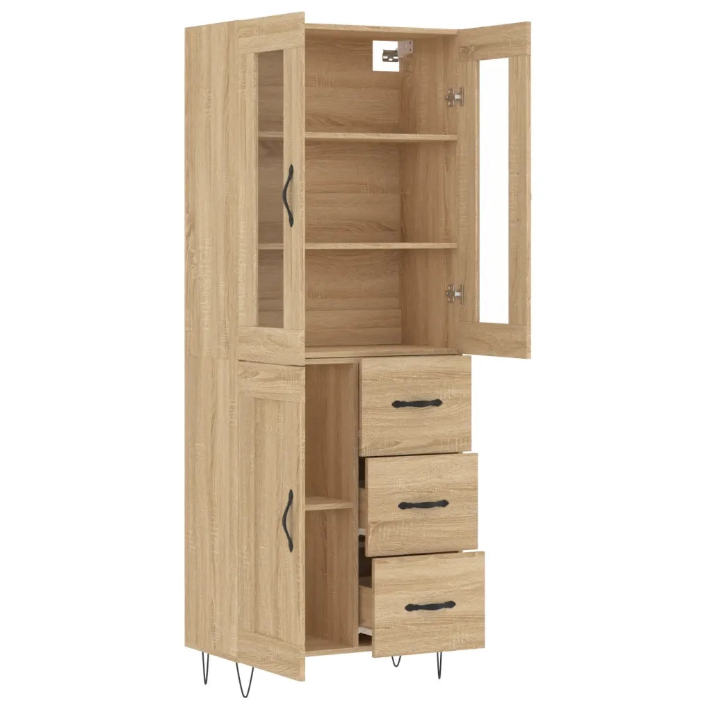Credenza Rovere Sonoma 69,5x34x180 cm in Legno Multistrato 3198692