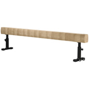 Trave Ginnastica Artistica 226x31x59 cm in Acciaio e Legno Marrone