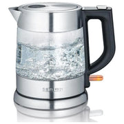 Severin WK 3468 bollitore elettrico 1 L 2200 W Nero, Acciaio inox, Trasparente