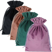 Set di borse di regalo 4 pezzi - Borse di velluto 7,08 x 13 cm - Cordino - Piccola borsa - Per tarocchi/runi/oggetti da collezione - Materiali morbidi - Borsa da collezione